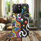 Vibrant Yin Yang Pop Splash Tough Magnetic iPhone Cases, Bold Artwork, Customizable Protection, Gift for Tech Lovers, Colorful iPhone Accessories