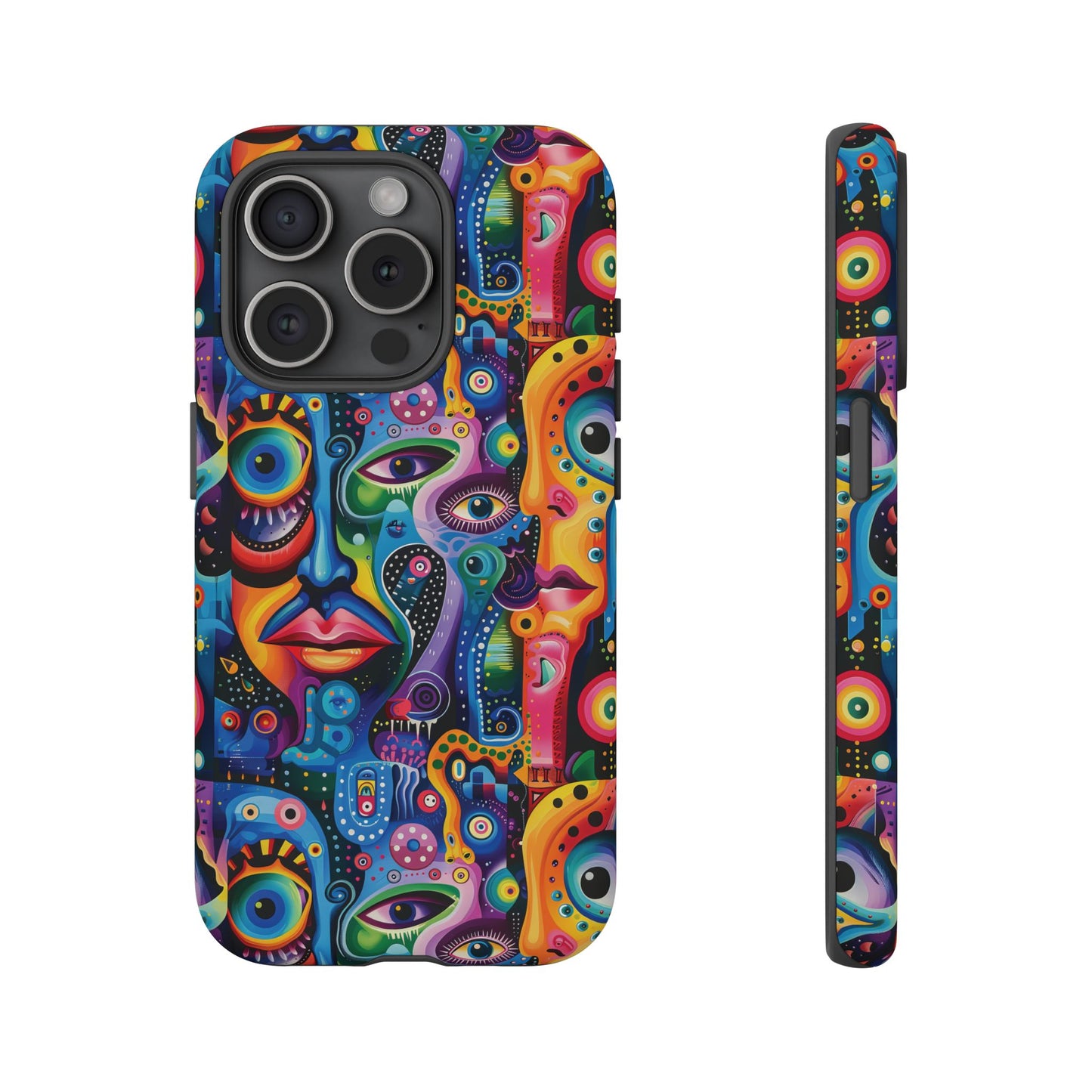 Psychedelic Visions Colorful Art iPhone Case - Tough Cases with Vibrant Abstract Design