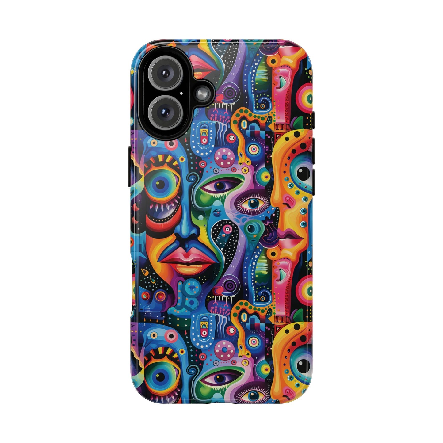 Psychedelic Visions Colorful Art iPhone Case - Tough Cases with Vibrant Abstract Design