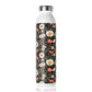 Blossom Elegance: Noir Garden Slim Water Bottle