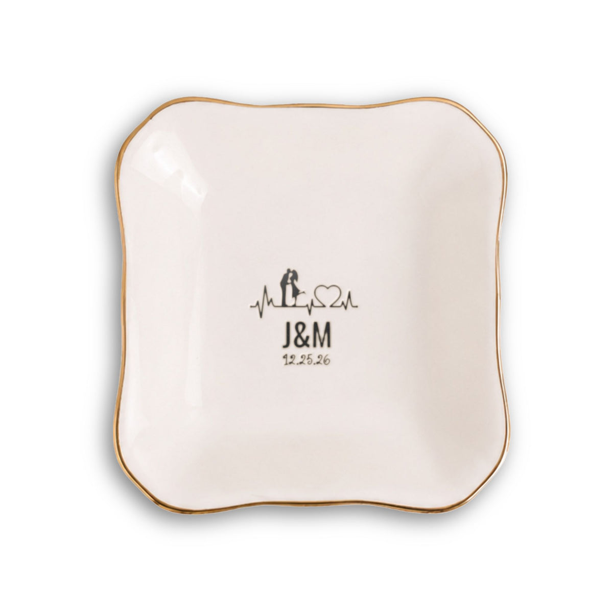 Personalized Ceramic Trinket Tray – Elegant Jewelry & Keepsake Dish