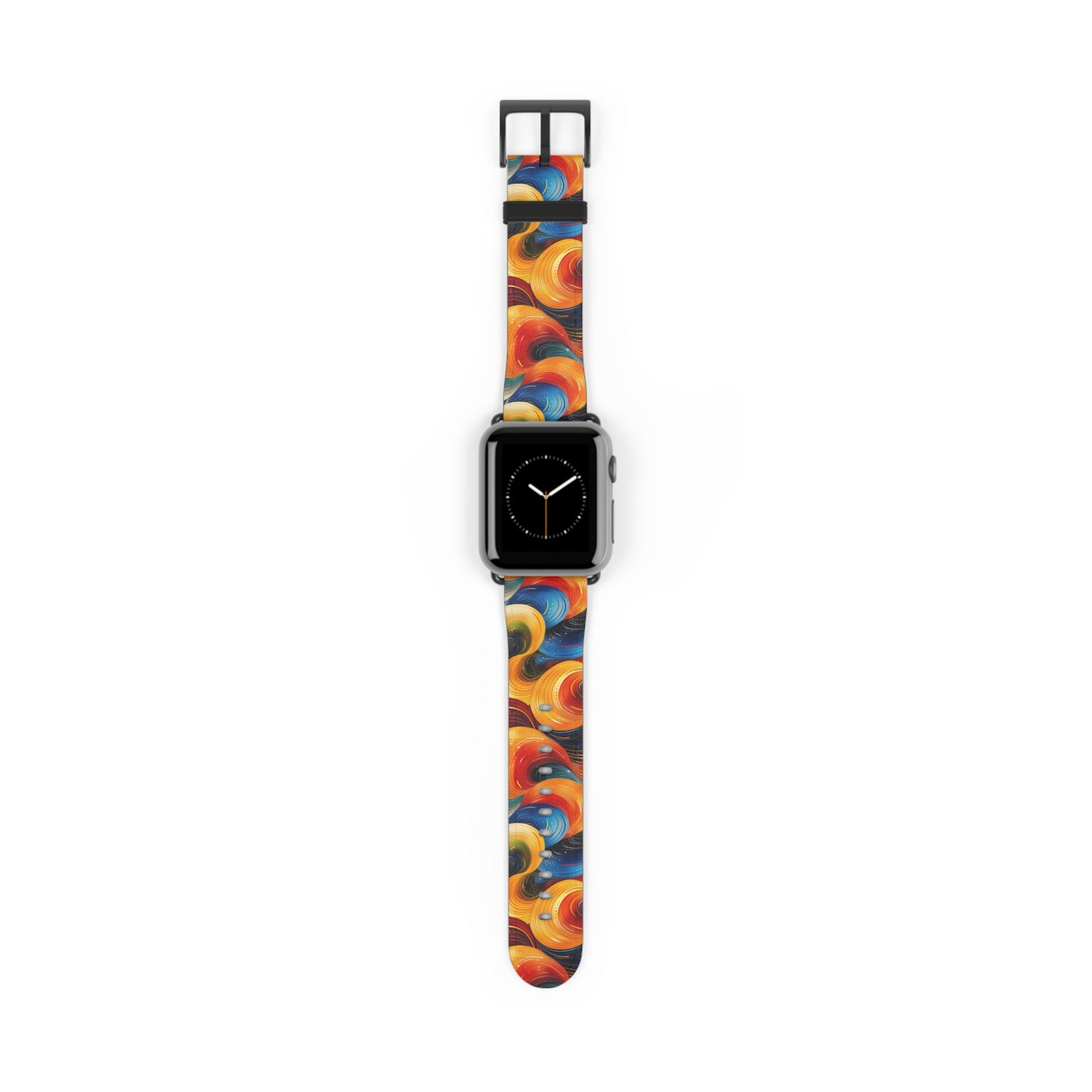 Cosmic Swirl Vibrant Art Watch Band - Colorful Abstract Design for Apple Watch.
