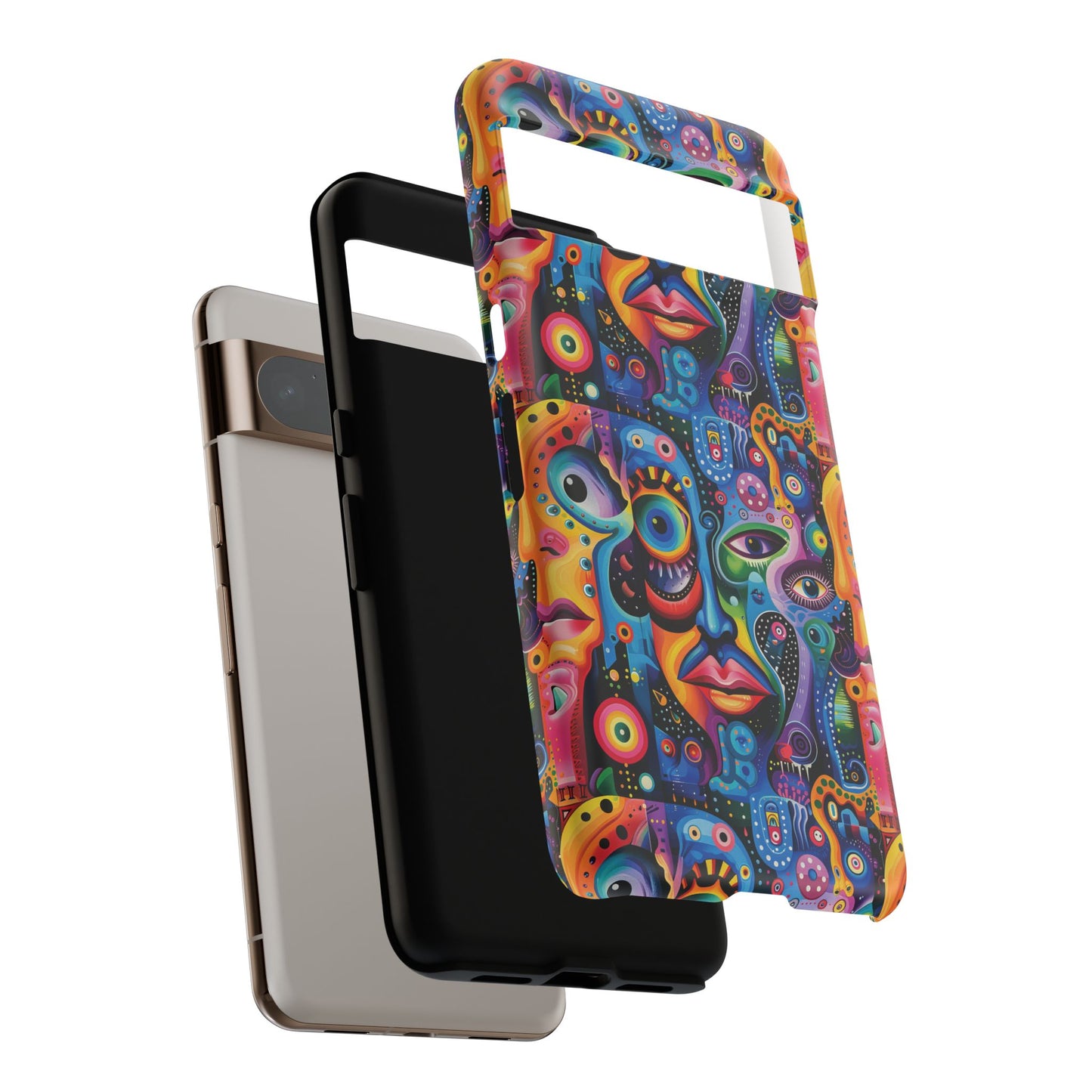 Psychedelic Visions Vibrant Samsung, iPhone and Google Pixel Phone Cases - Colorful Artistic Design