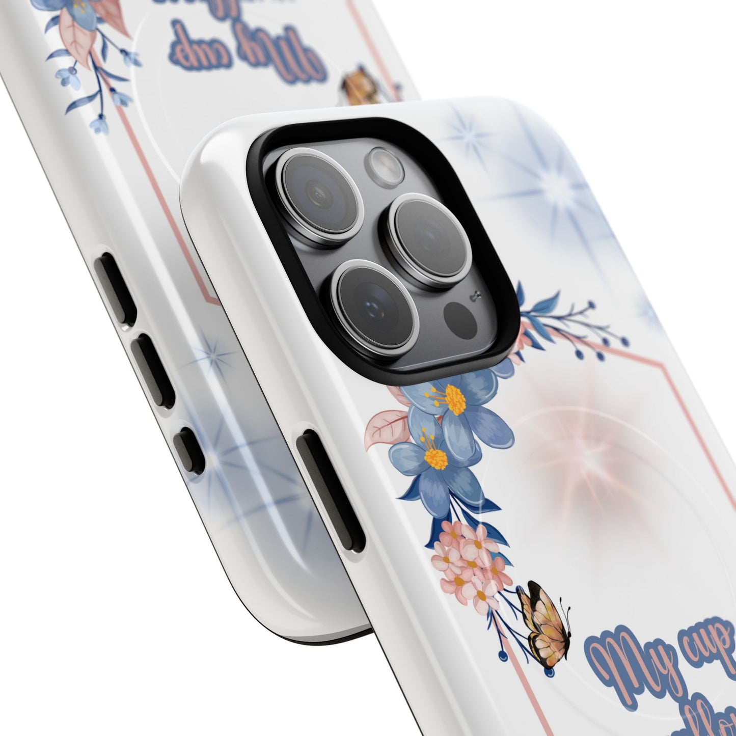 My Cup Overflows Psalm 23:5 | Inspirational Gift, Tough iPhone Magnetic Case | Scripture, Bible Verse, MagSafe® iPhone® Tough Case, iPhone 14, iPhone 15, iPhone 16, Pro, Pro Max, Plus