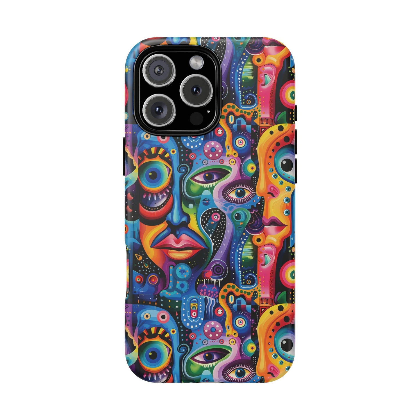 Psychedelic Visions Colorful Art iPhone Case - Tough Cases with Vibrant Abstract Design