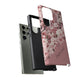 Personalized Cherry Blossom Tough Phone Case — Pink Floral Protective Case for Samsung & Google