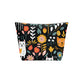 Whimsical Feline Garden Cotton Cosmetic Bag