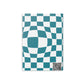 Teal Checkered Charm Hardcover Notebook with Puffy Covers (PY)