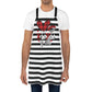 Striped Love You Apron with Detachable Straps - Lightweight Cooking Accessory