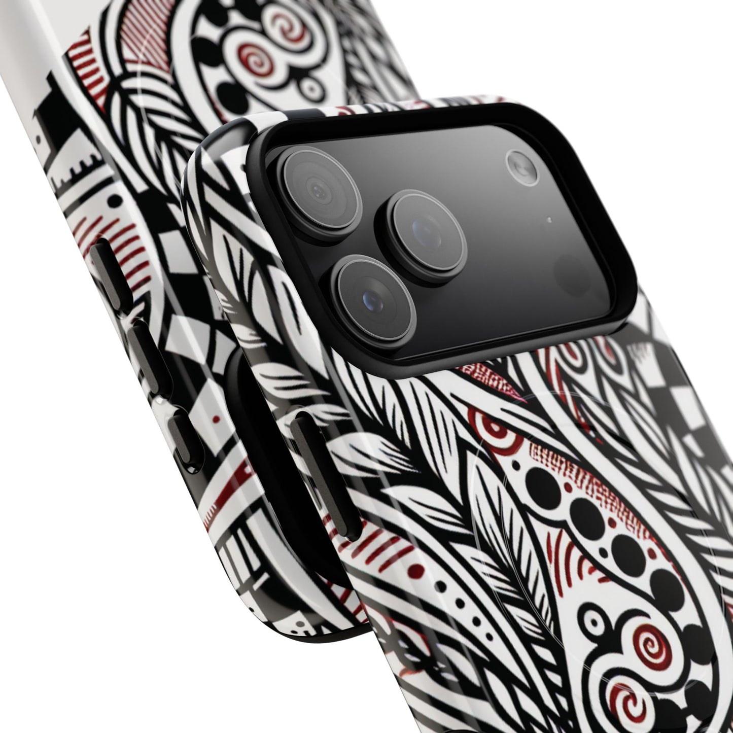 InkWhirl Fusion Stylish Tough Magnetic iPhone Case,  Unique Design, Gift for Him/Her, Trendy Accessory, Artist Collaboration, Durable Protection,Magsafe iPhone case
