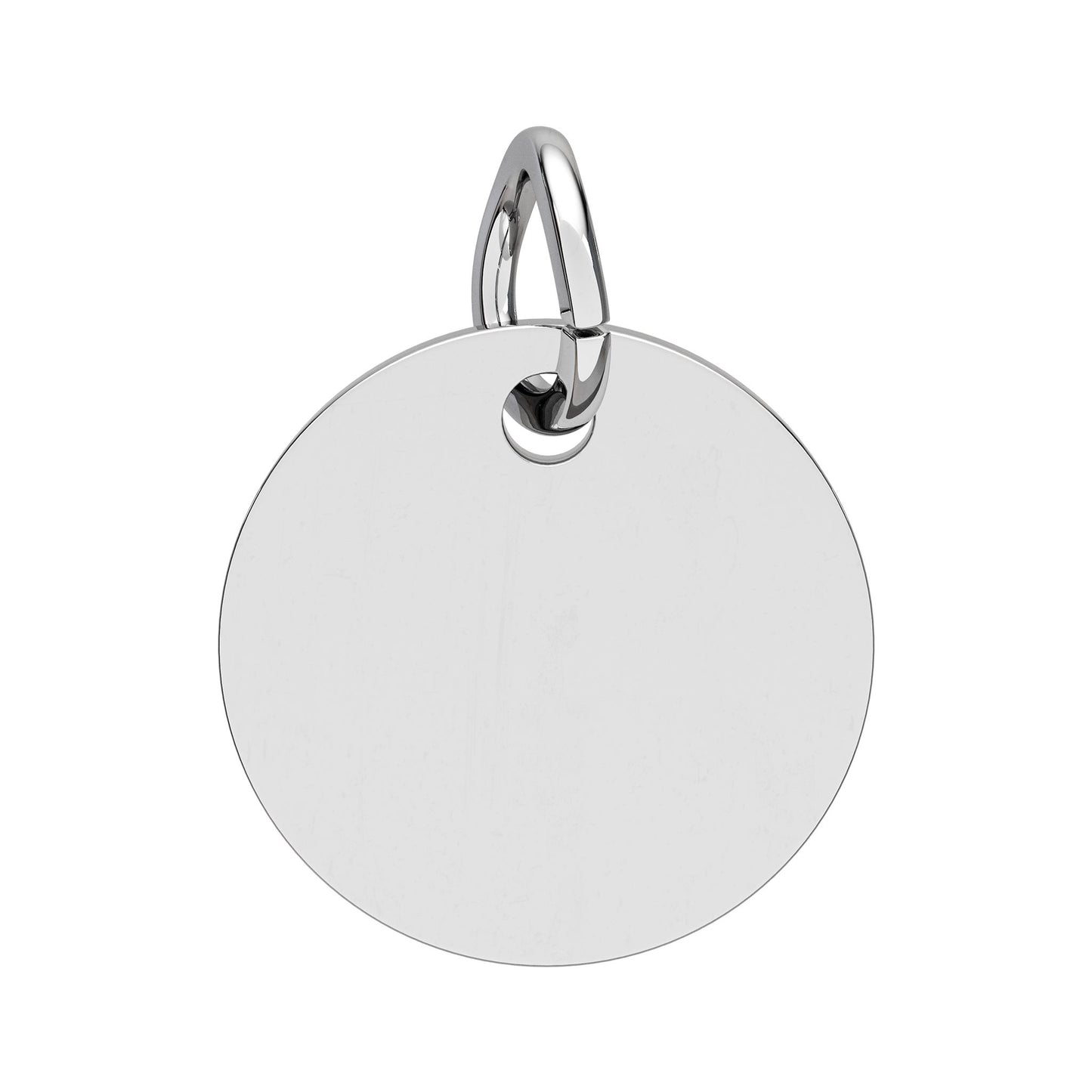 Engraved Birthstone Circle Charm — Personalized Initial Pendant.