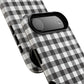 Black and White Gingham Phone Case, Tough Magnetic Cases, Stylish Phone Cover, Gift for Her, Trendy Phone Accessory, Checkered Print