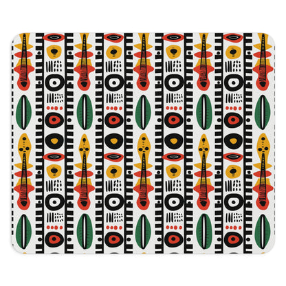 Afrobeat Harmony Vibrant Geometric Mouse Pad – Artistic Desk Accessory for Creatives & Dreamers.