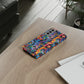 Psychedelic Visions Phone Case with Card Holder - Colorful and Stylish Design for Creatives