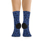 Winter Wonderland Navy Christmas Recycled Poly Socks