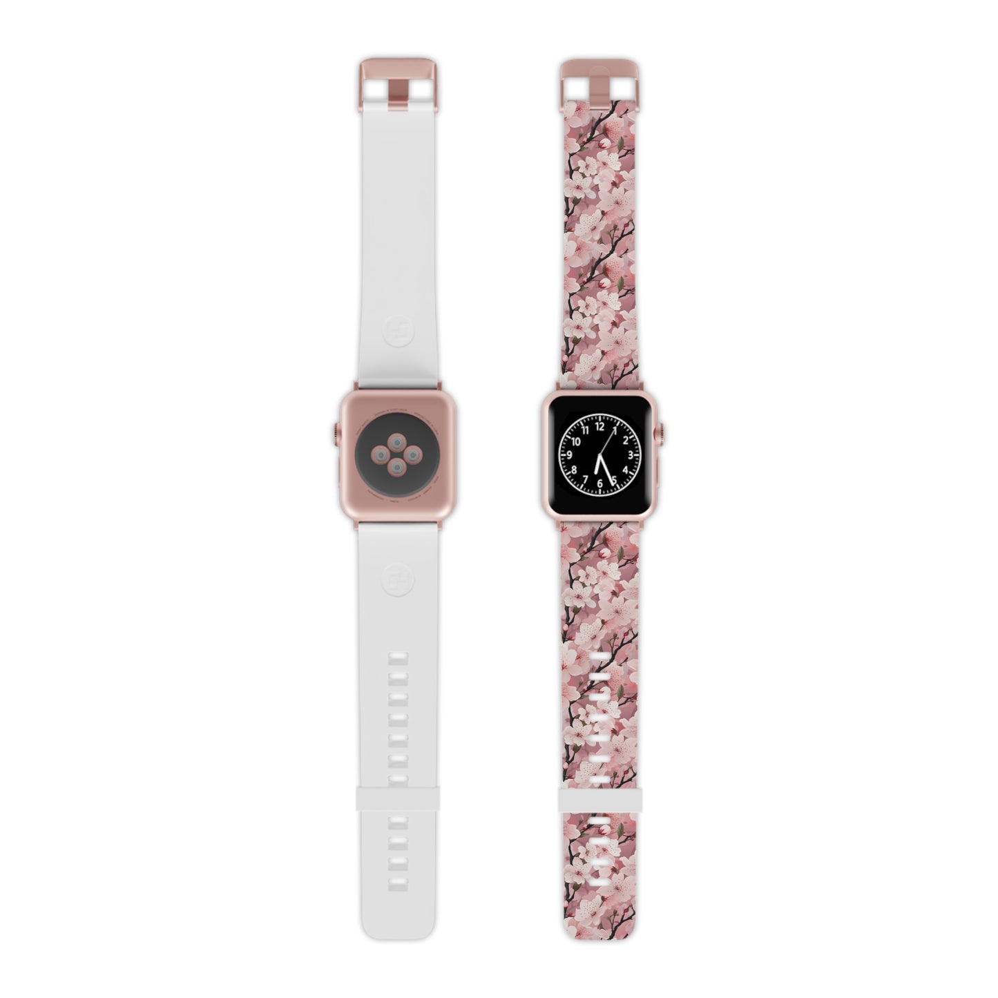 Cherry Blossom Floral Apple Watch Band - Elegant Design.