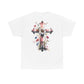 Faith and Floral Cross Unisex Heavy Cotton Tee