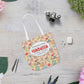 Personalized Doodle Daydream Composition Book Inspired Canvas Tote Bag with Colorful Straps, Cute School Bag, Eco-Friendly Tote, Back to School Shopping Bag, Teacher Gift Idea