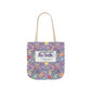 Personalized Purple Doodle Daydream Composition Book Inspired Canvas Tote Bag with Colorful Straps, Cute School Bag, Eco-Friendly Tote, Back to School Shopping Bag, Teacher Gift Idea