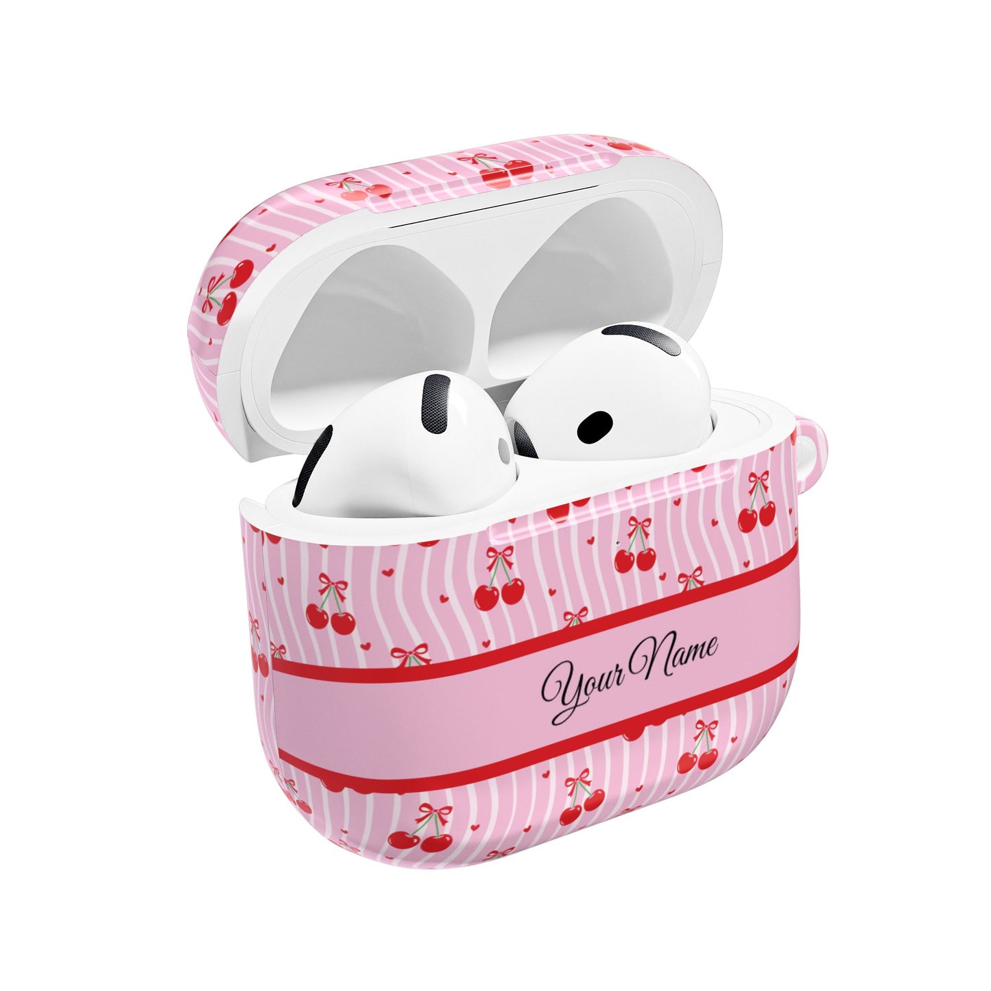 Personalized Cherry Blossom Dreams AirPod Case — Pink Custom Name Charging Cover ,Airpods Pro Gen 1 and 2, Gen 1 to 4.