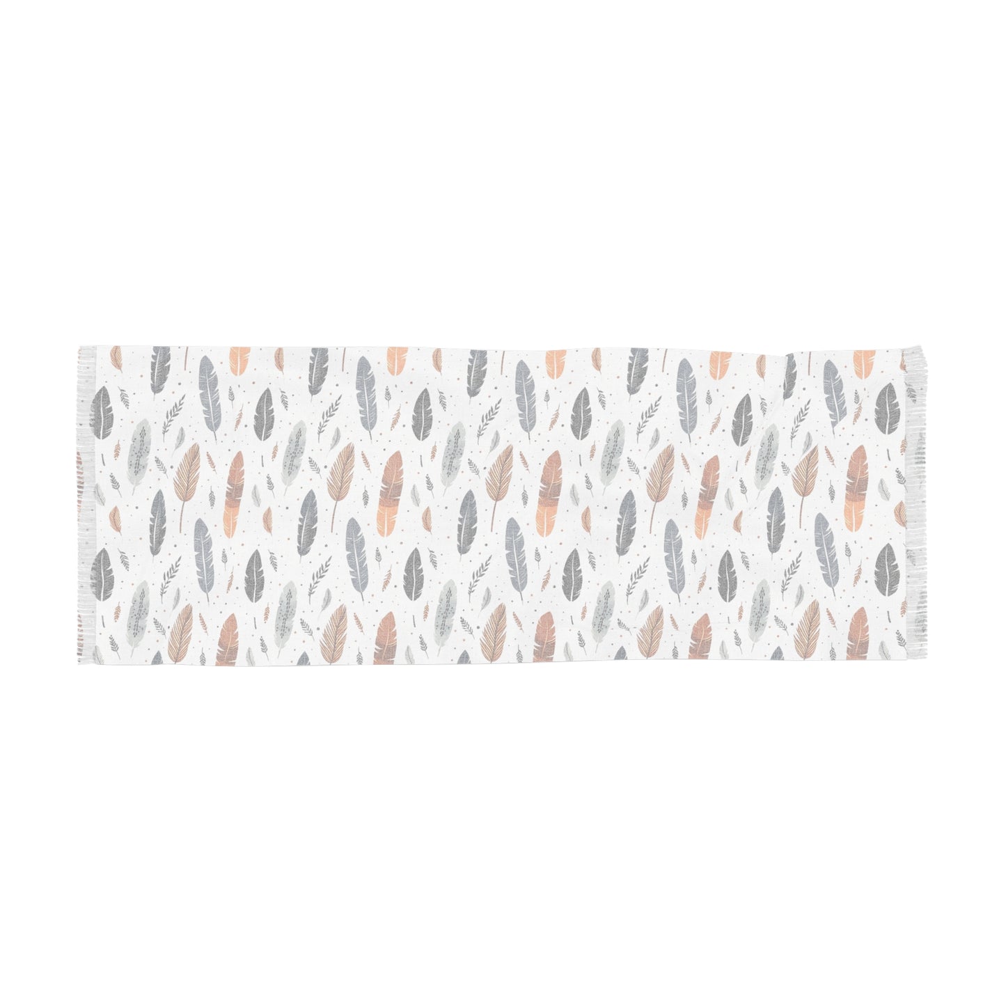 White Whispering Feathers Light Scarf