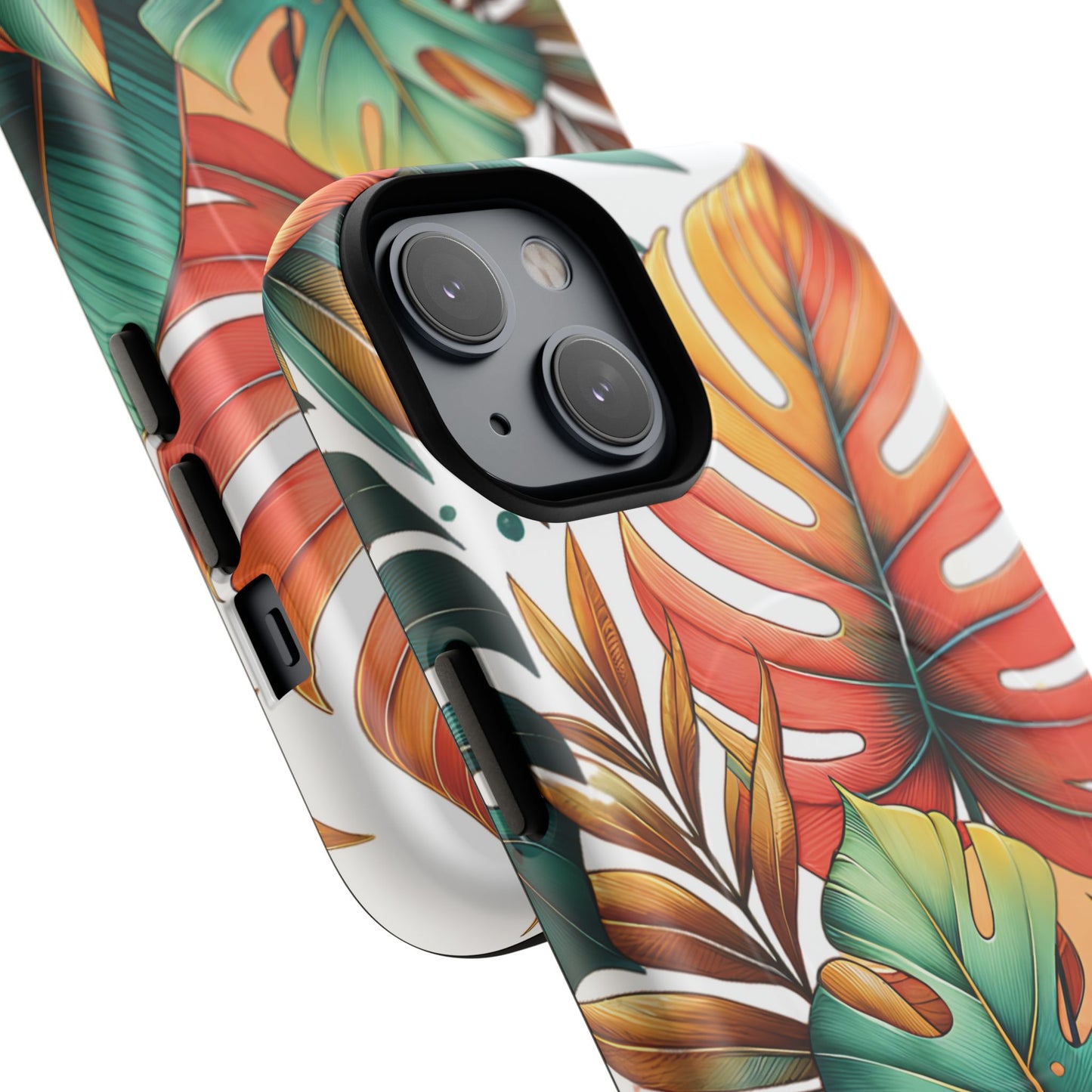 Tropical Monstera Leaf Phone Case - Stylish Tough Magnetic Cases, Floral Protection, Summer Vibe, Gift for Nature Lovers, Trendy Mobile Accessories
