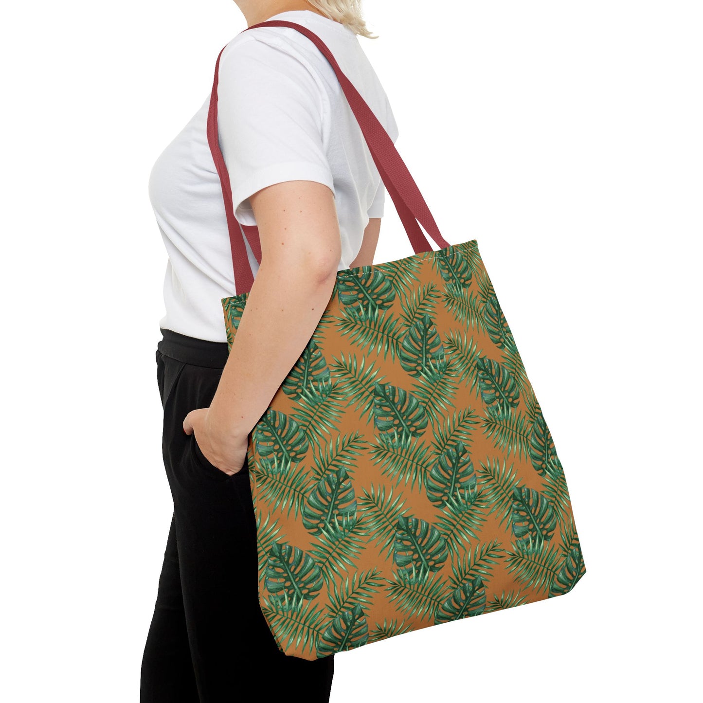 Brown Tropical Bliss Tote Bag