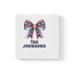 Personalized Patriotic Napkins — Red White & Blue Bow with 'Name or Message'