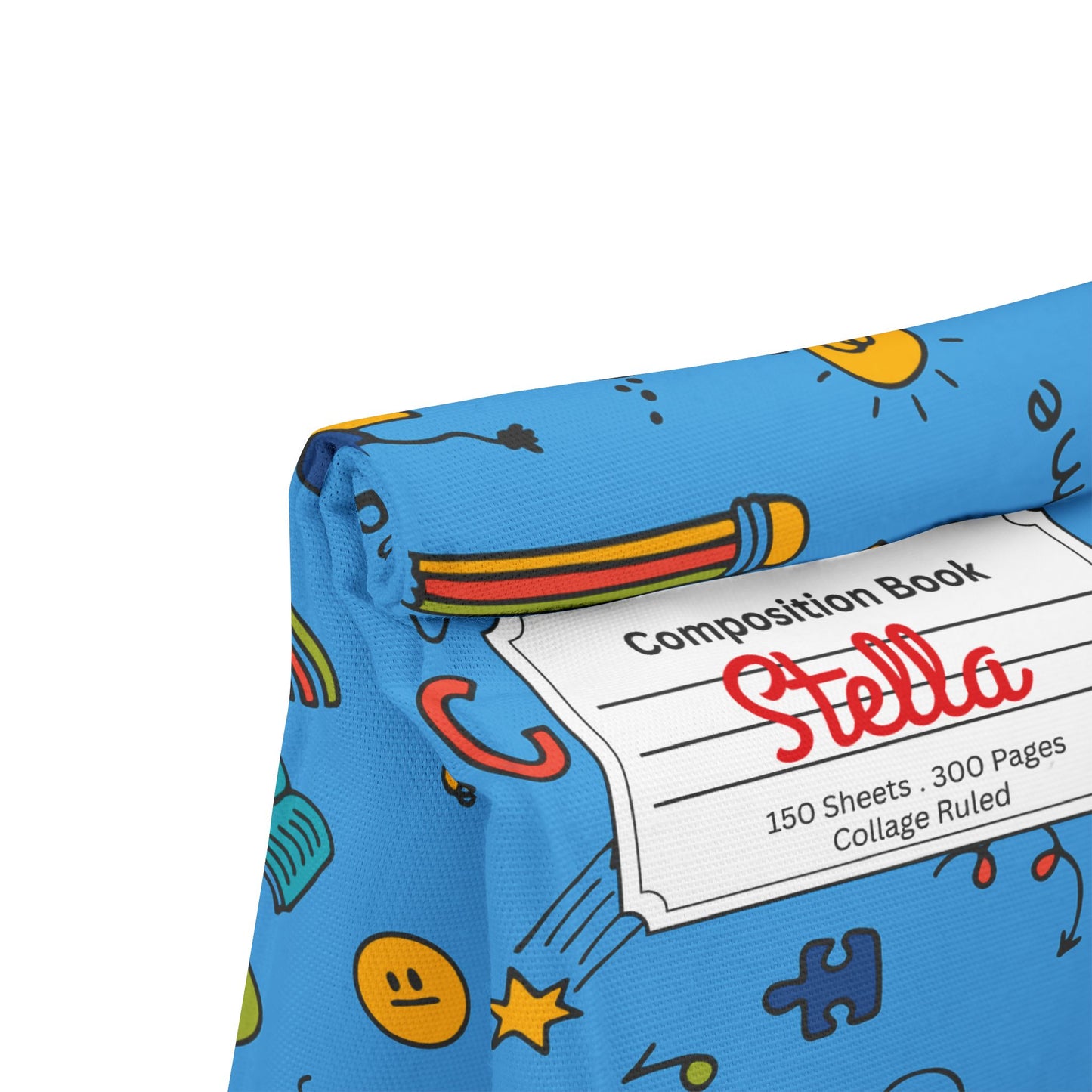 Custom Classroom Couture Composition Book Inspired Stylish Polyester Lunch Box for Kids - Perfect for School, Picnics, or Snacks | Personalized ABC Design, Back to School, Family [...]
