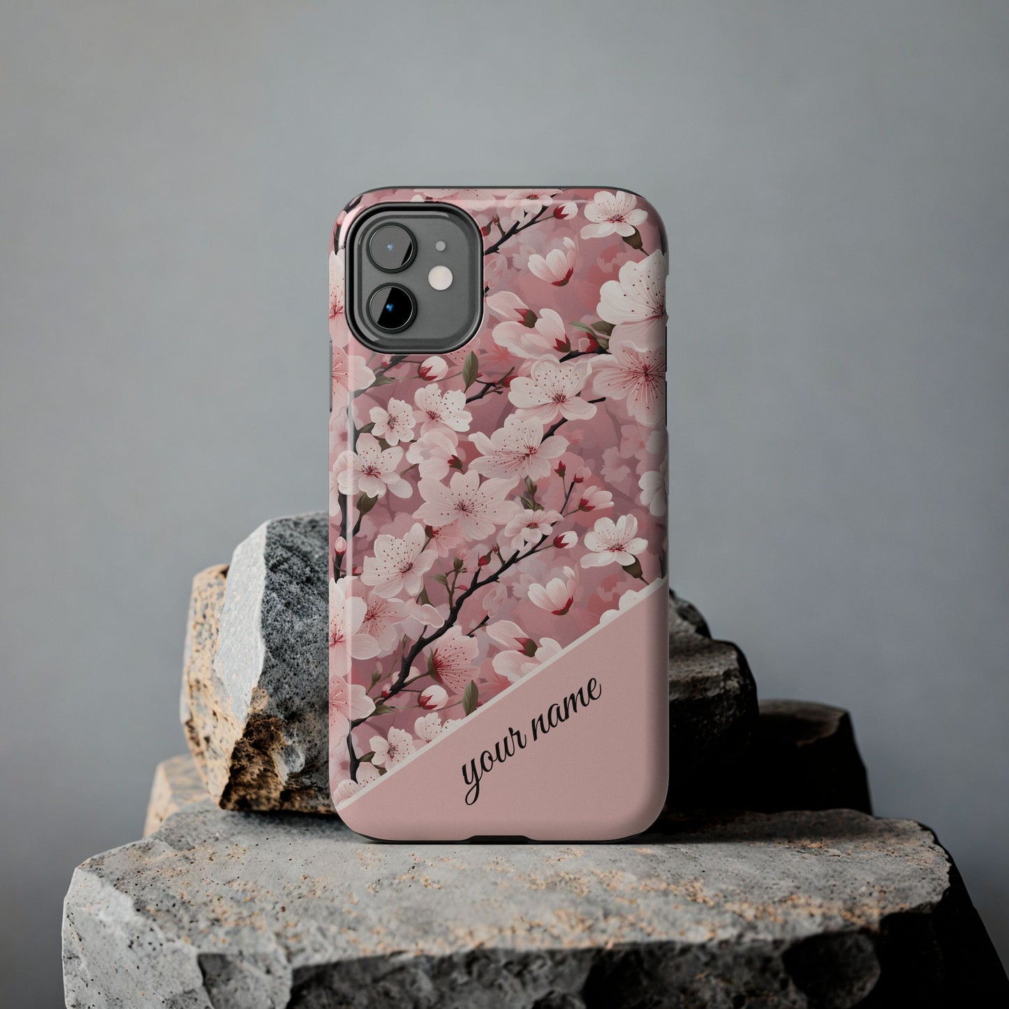 Personalized Cherry Blossom iPhone and Samsung Tough Phone Cases