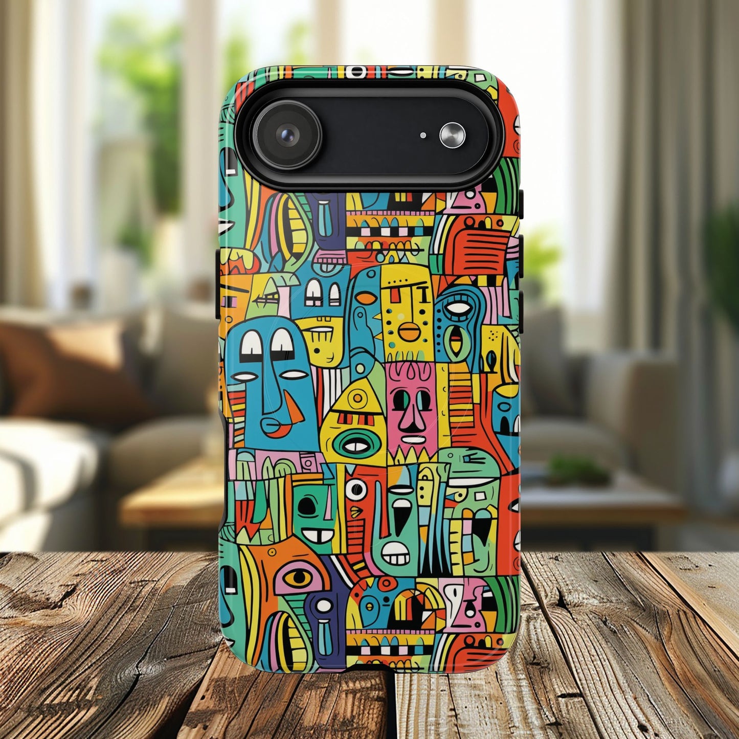 Vibrant Art Magnetic Phone Case, Colorful Protector, Unique iPhone Case, Gift for Artists, Trendy Tech Accessory