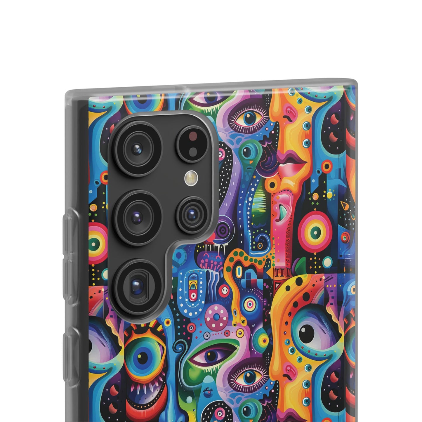 Psychedelic Visions Flexi iPhone and Samsung Case - Colorful Abstract Design.
