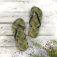 Brown Tropical Bliss Flip Flops