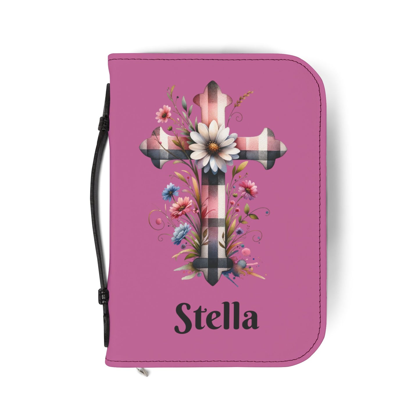 Personalized Floral Cross Bible Cover - Trust in the Lord Design| Baptism | Christening | Anniversary | Birthday Gifts.