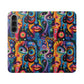Psychedelic Visions Vibrant Art Flip iPhone and Samsung Phone Case - Colorful Faces Design for Phone Protection