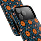 Saffron Tile Bloom Vibrant Floral Tough Magnetic iPhone Case, Durable iPhone Cover, Gift for Her, Floral Design, Unique iPhone Protection.