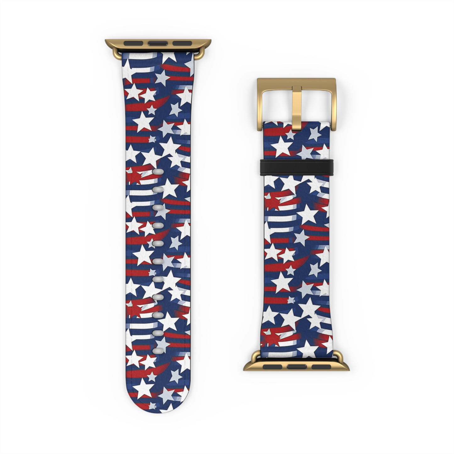 Patriotic Waves - Red, White & Blue Stars | USA Flag Design