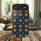 Saffron Tile Bloom Vibrant Floral Tough Magnetic iPhone Case, Durable iPhone Cover, Gift for Her, Floral Design, Unique iPhone Protection.