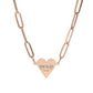 Engravable Paperclip Heart Necklace – Personalized Heart Name Pendant