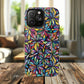 Prism Petal Burst Tough Magnetic iPhone Case, Colorful iPhone Case, Unique Gift for Flower Lovers, Stylish stained Glass Accessory