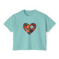 Patchwork Heart Women's Comfort Colors Boxy Tee