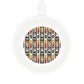 Afrobeat Harmony Quake Wireless Charging Pad - Colorful Geometric Design for Modern Tech Lovers
