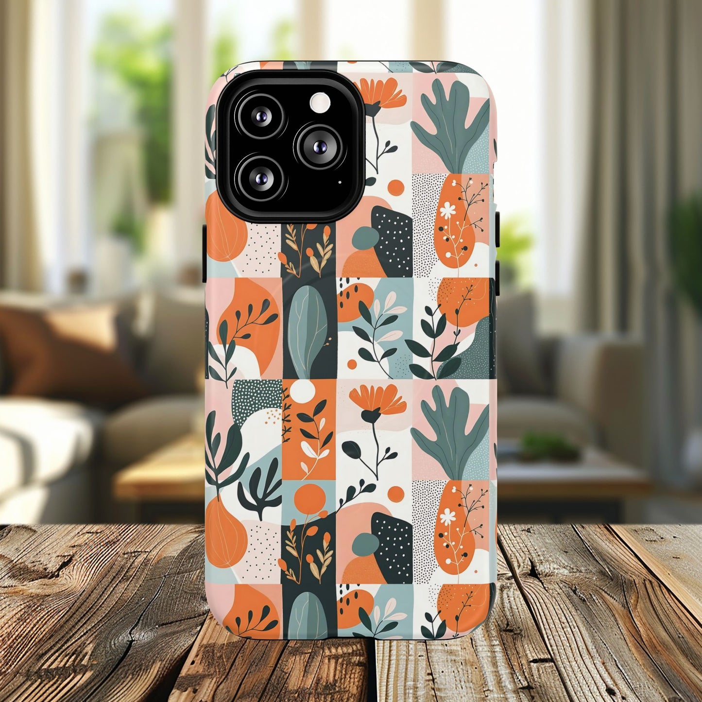 Botanical Bliss Tough Magnetic Phone Case, Durable Phone Cover, Gift for Her, Stylish Tech Accessory, Fall Vibes, Trendy Mobile Case