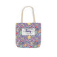 Personalized Purple Doodle Daydream Composition Book Inspired Canvas Tote Bag with Colorful Straps, Cute School Bag, Eco-Friendly Tote, Back to School Shopping Bag, Teacher Gift Idea