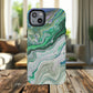 Marbled Tough iPhone Case, Magnetic Protector, Stylish Tech Accessory, Durable iPhone Cover, Unique Gift Idea
