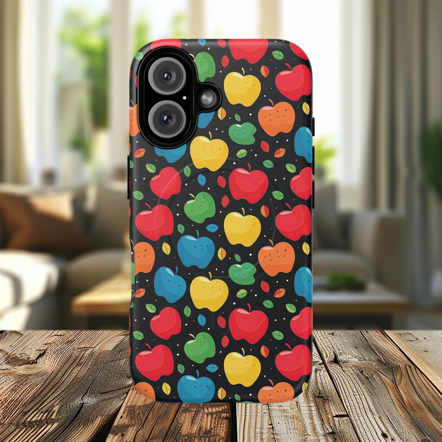 Apple Orchard Pop Magnetic iPhone Case, Tough iPhone Cover, Fun Cell iPhone Accessory, Gift for Kids, Gift for Teachers, Vibrant Tech Protection