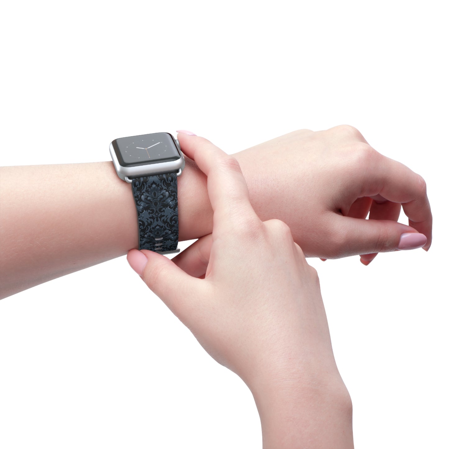 Opulent Dusk Elegant Floral Watch Band - Stylish Accessory for Daily Wear.