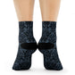 Opulent Dusk Crew Socks - Soft & Elastic Polyester/Spandex Blend - One Size Fits All