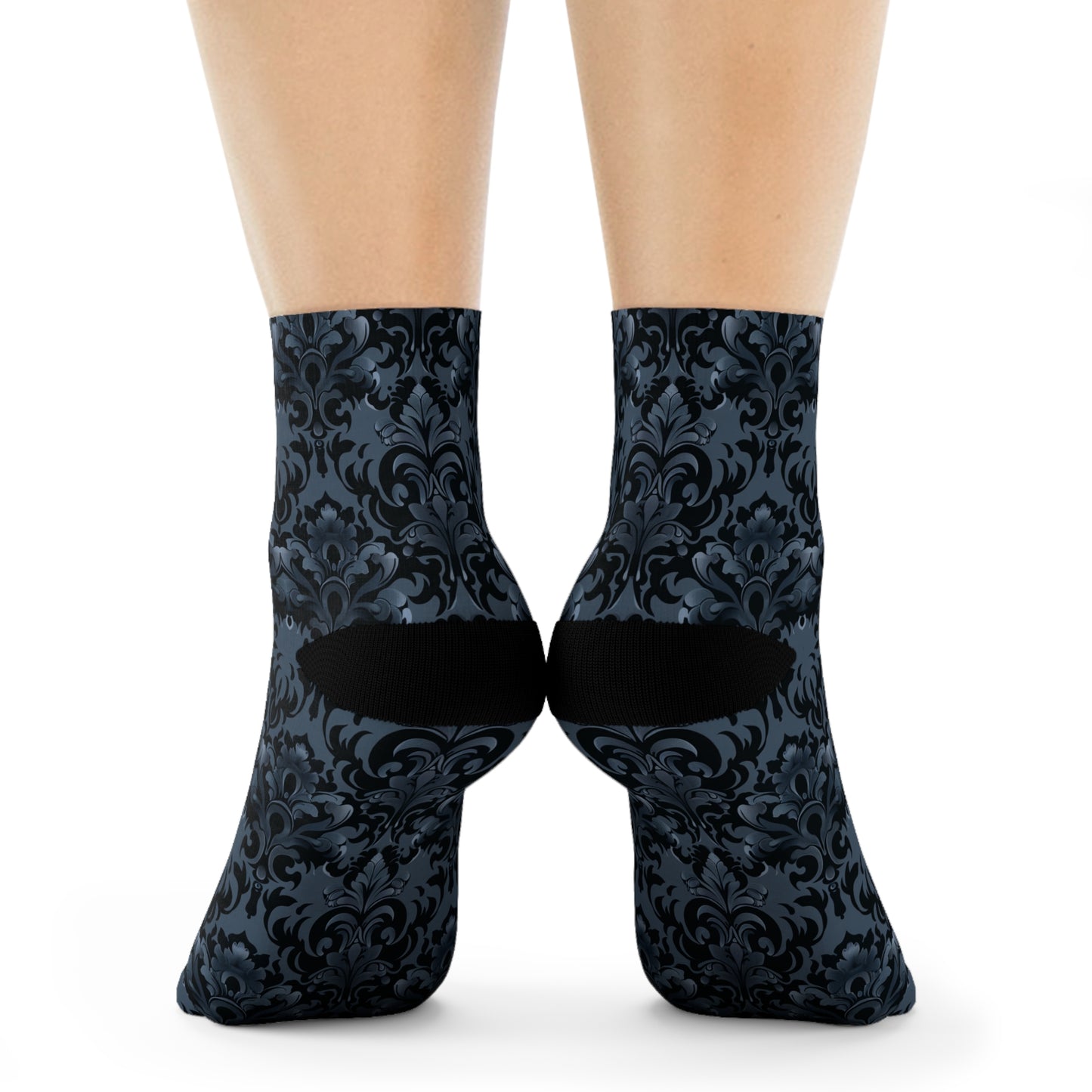 Opulent Dusk Crew Socks - Soft & Elastic Polyester/Spandex Blend - One Size Fits All