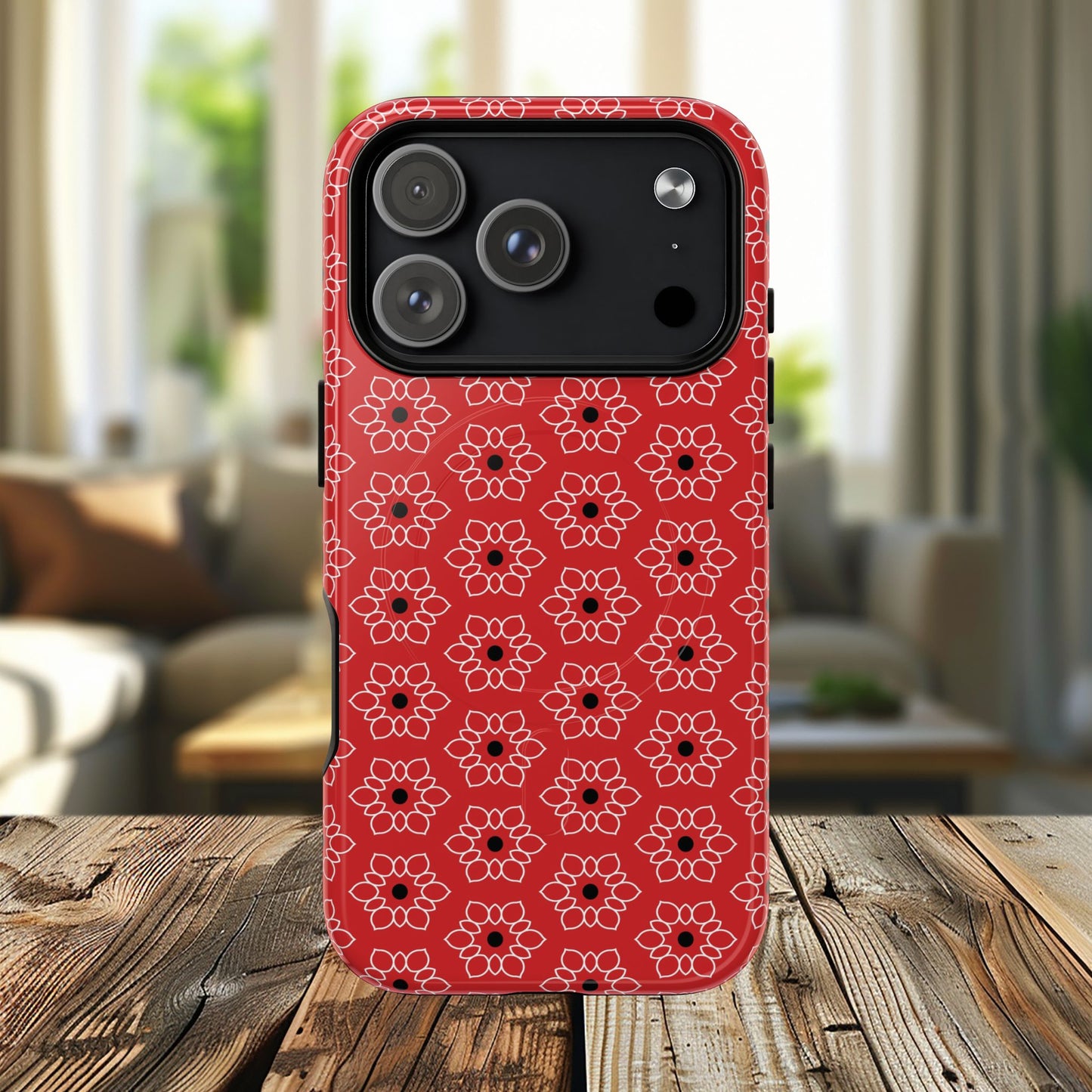 Stylish Geometric Magnetic iPhone Cases, Floral iPhone Cover, Durable Smartphone Cases, Trendy Accessories, Gift for Her